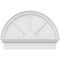 Ekena Millwork Half Round 3 Spoke Architectural Grade PVC Combination Pediment, 28"W x 20-3/4"H x 2-3/4"P PEDPC028X210HRO03 - alternate 3